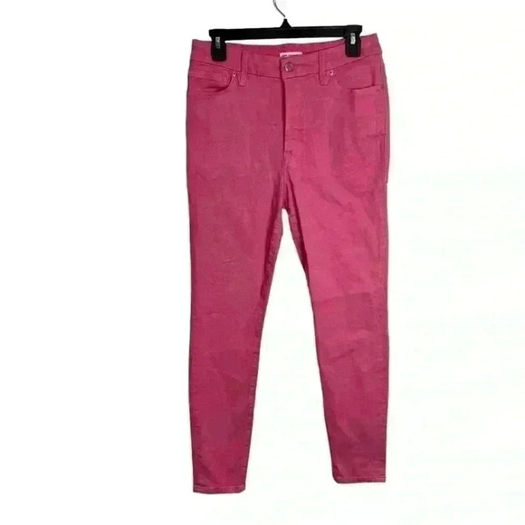 Good American Good Leg Coated Jeans in SORORITY PINK Size 10/30 - Picture 2 of 11